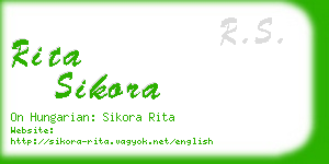 rita sikora business card